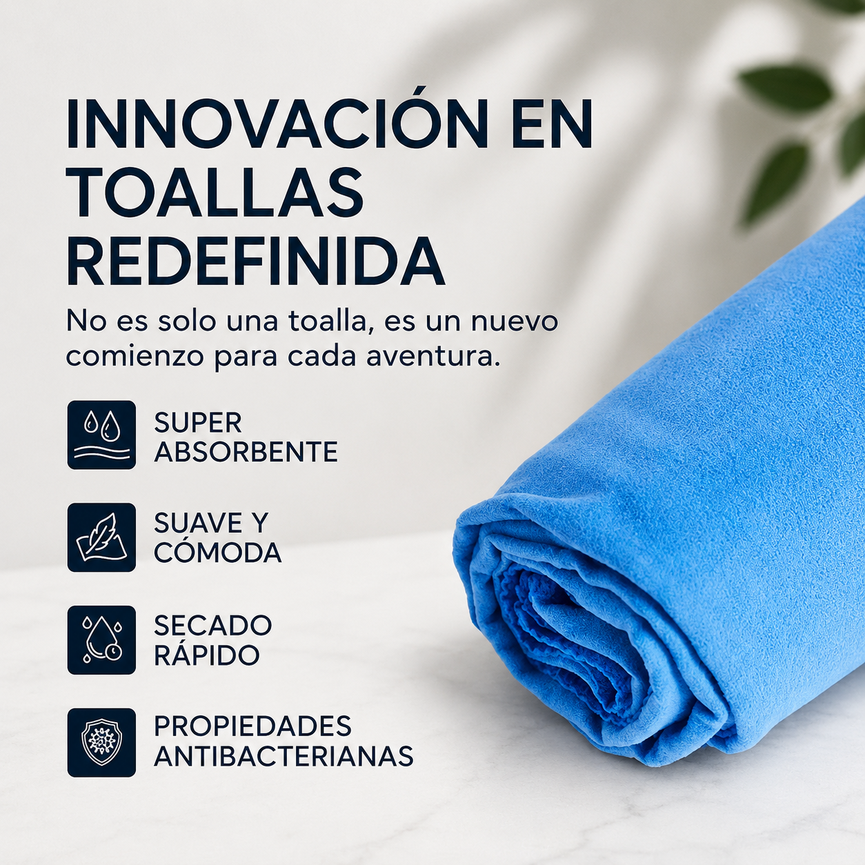 💙✨ TOALLA MICROFIBRA PREMIUM AZUL ✨💙