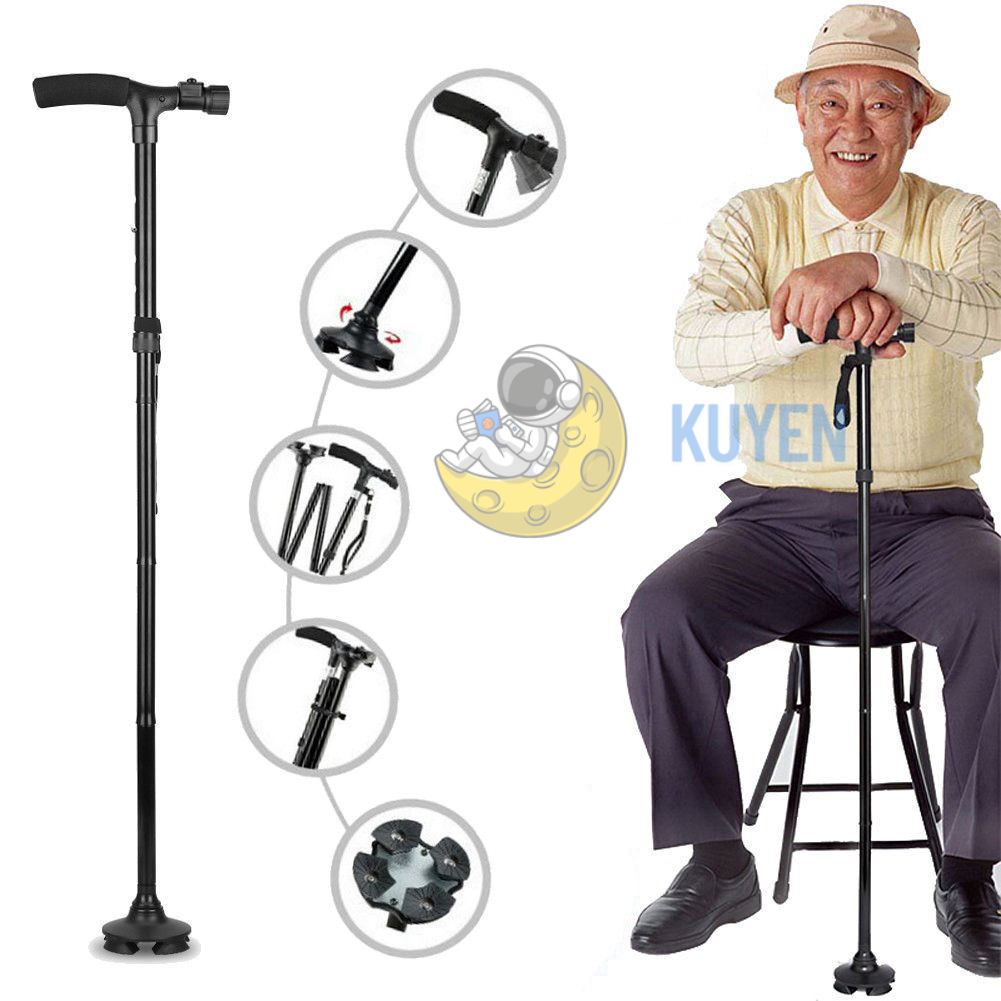 BASTON ORTOPEDICO PLEGABLE CON LUZ