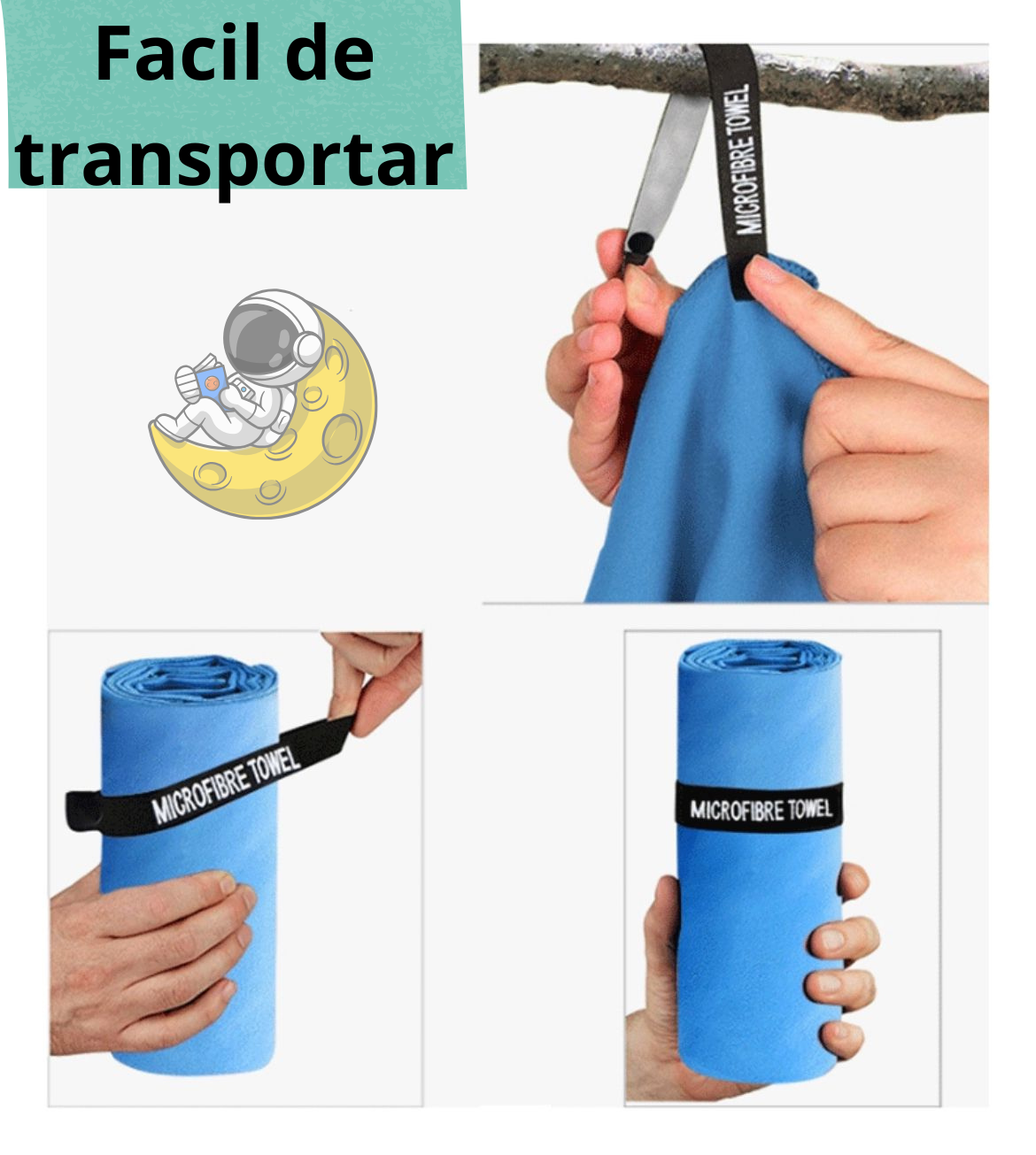 Juego De 3 Toallas De Microfibra