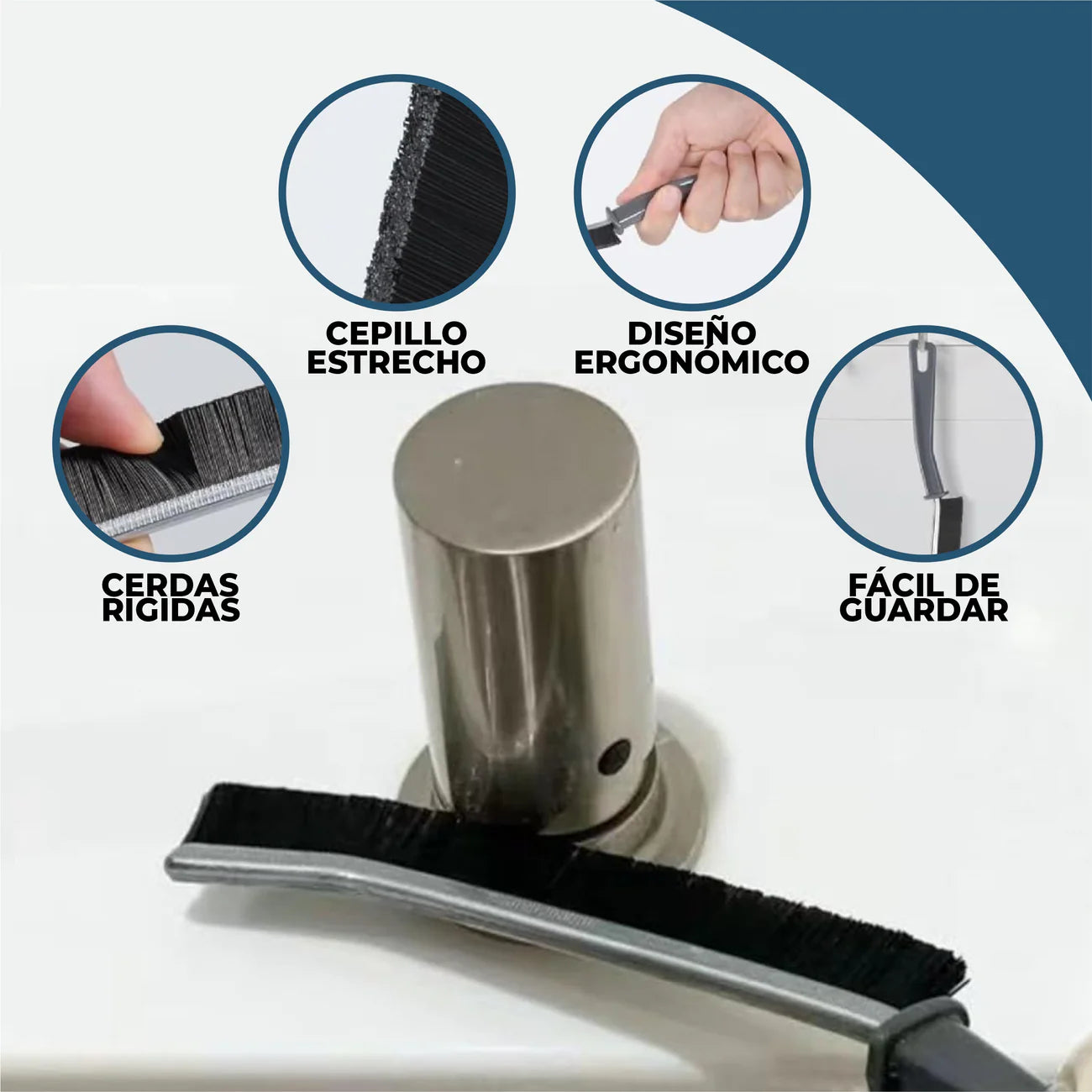 🧼 Cepillo Alargado de Limpieza Multifuncional