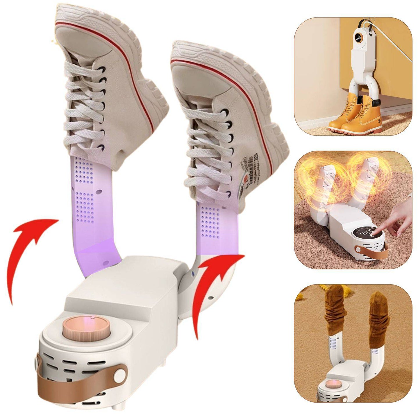 Secador de zapatos portátil con luz  UV